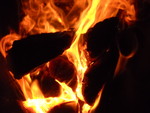 She took a really neat picture of the fire, too