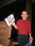 Connor with Legos from Santa