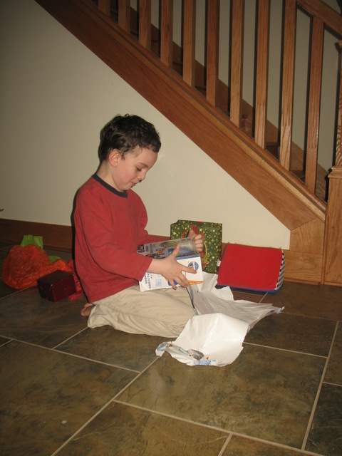 Connor's exciting present from Gail and Darel -- his very own kid-tough camera!