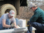 Bolting sections of pipe together
