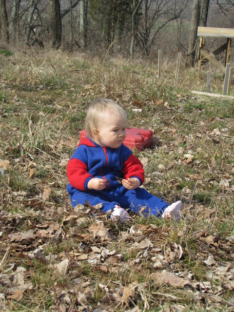 Brianna is still quite content with the leaves, sunshine, and fresh breeze
