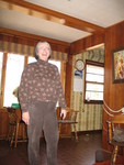 Linda preparing to catch the parrot