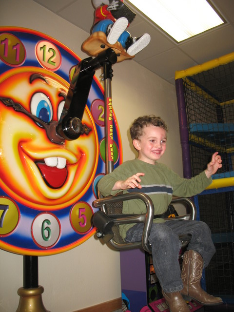 Riding a giant clock