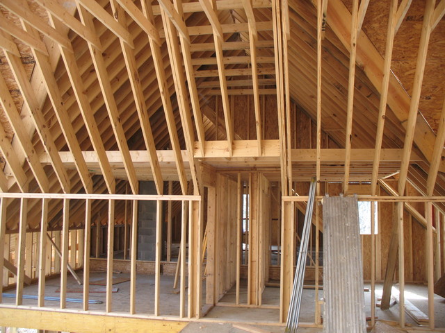 Sheathing boards over almost the whole house now