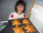 Proud Kailyn with freshly baked turtles!  Can you see the teensy tiny one right in the middle? She said that was the baby turtle... she made it all by herself.