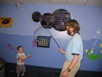 Daddy and Connor in the bubble room