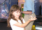 Closeup of the 'snowglobe'