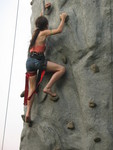 A more zoomed shot of Kailyn climbing