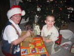 Connor can't wait for Grandma to get it open!