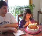 Uncle Greg and Kailyn with her birthday cake