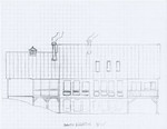 South elevation as drawn by Dick Martin. We plan to change the right-hand roof design to use either a shed dormer or the previously proposed scissor truss design.