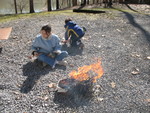 February 2: Burning the palm fronds from last year to make ashes for Ash Wednesday