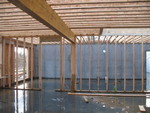 Wall dividing off what will be the unfinished space