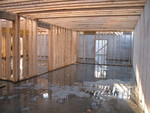 View to the west (missing interior walls between the bedroom/bathroom/closet)