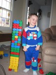 Connor wanted me to take a picture of the tower he built!