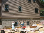 Another picture of the partially-done wall