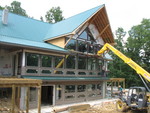 Installing siding on the south side
