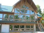 Siding nearly done on the south side.  Notice the vent added below the peak