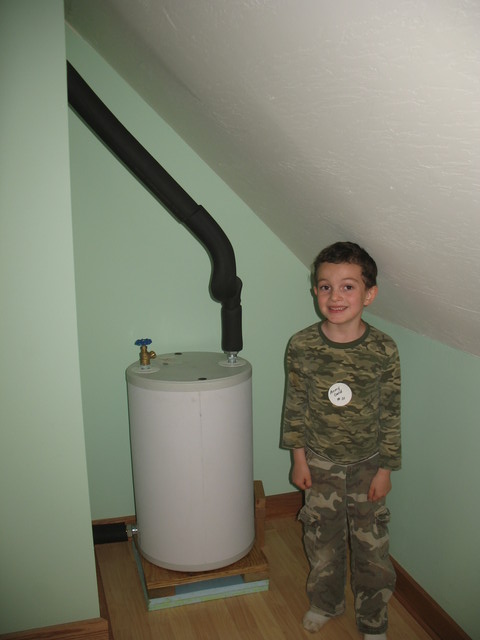 Connor with the drainback tank