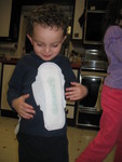 November 6: Connor showing off his new 'protection armor,' as he calls it