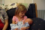 November 12: My friend Regenia's new baby, Michael Anthony, with big sister Kathleen