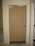 Door into the mead area installed