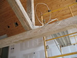 Wiring coming out of the beam